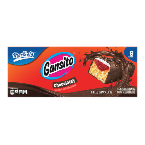 Marinela Chocolatey Strawberry, Chocolate and Crème Filled Snack Cake, 8 packs, 14.08 oz