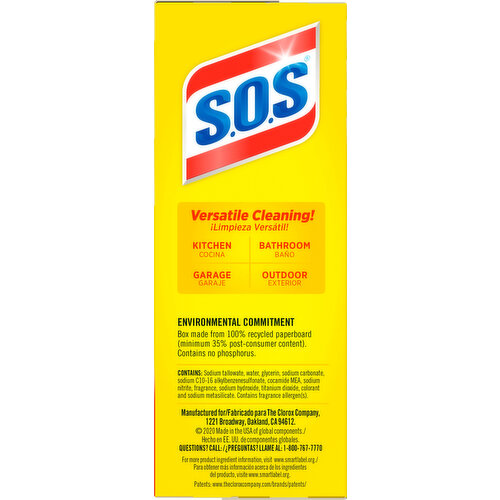 S.O.S Steel Wool Pads, Reusable, Soap Filled