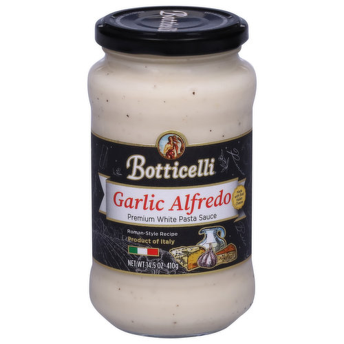 Botticelli Pasta Sauce, White, Premium, Garlic Alfredo