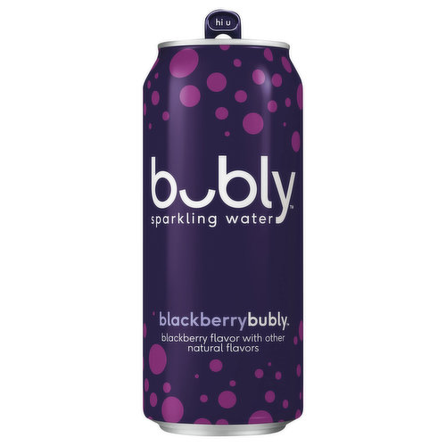 Bubly carbonated water ,blackberry flavoured sparkling water