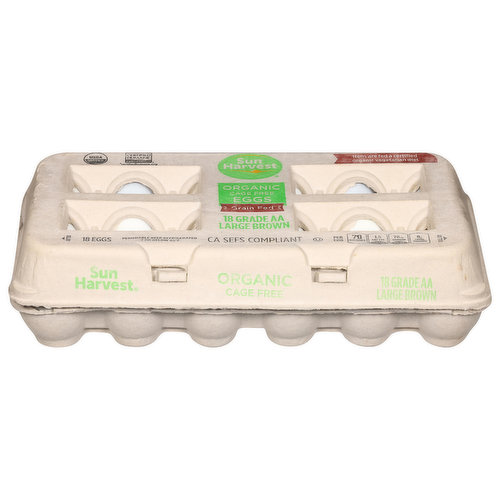 Sun Harvest Eggs, Brown, Cage-Free, Large