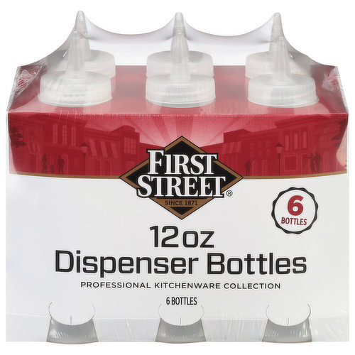 First Street Dispenser Bottles, Clear