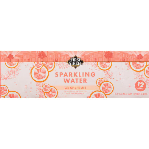 First Street Sparkling Water, Grapefruit