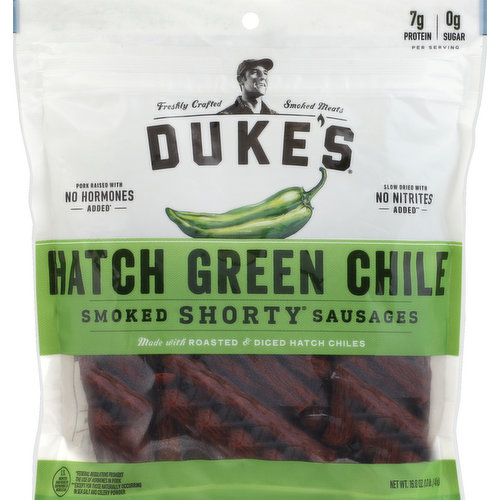 Duke's Sausages, Smoked Shorty, Hatch Green Chile