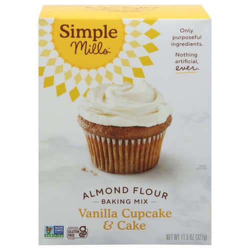 Simple Mills Baking Mix, Vanilla Cupcake & Cake, Almond Flour