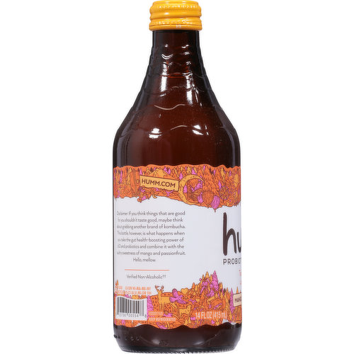 Humm Kombucha, Probiotic, Mango Passionfruit