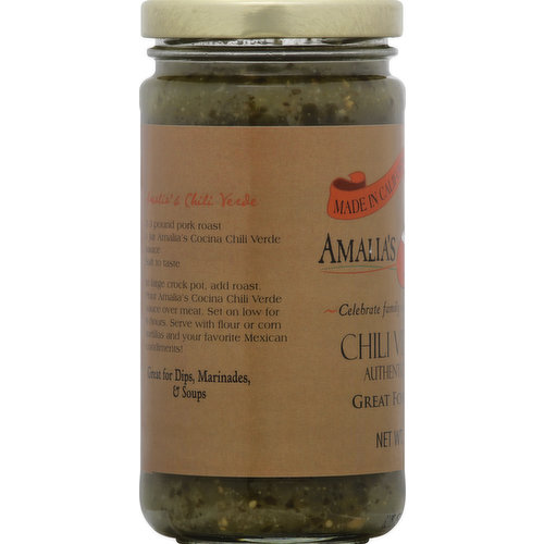 Amalias Cocina Chili Sauce, Verde