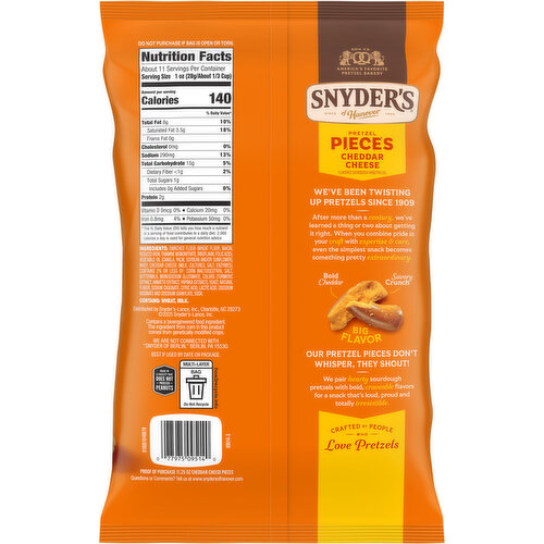 Snyder's of Hanover Cheddar Cheese Flavored Pretzel Pieces