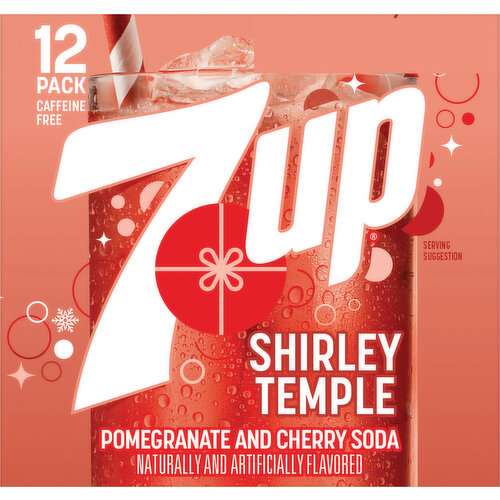 7-UP Soda, Shirley Temple, Pomegranate and Cherry, 12 Pack