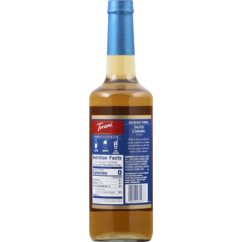 Torani Syrup, Sugar Free, Salted Caramel