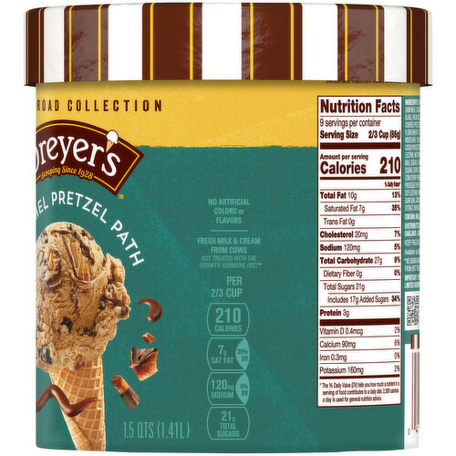Dreyer's Extra Salted Caramel Pretzel Frozen Dairy Dessert