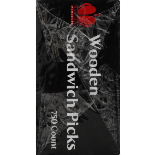 Poly King Sandwich Picks, Wooden