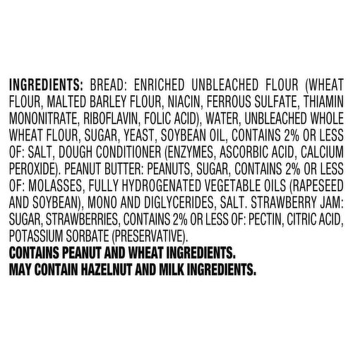 Smucker's Peanut Butter & Strawberry Jam Sandwich
