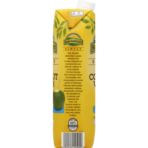 Sun Harvest Coconut Water, Pure