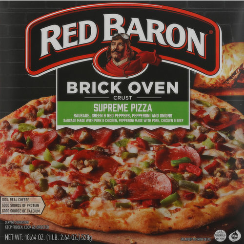 Red Baron Pizza, Supreme, Brick Oven Crust