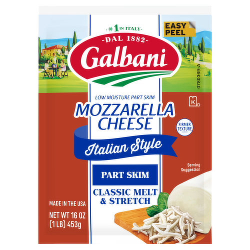 Galbani Cheese, Mozzarella, Italian Style, Part Skim