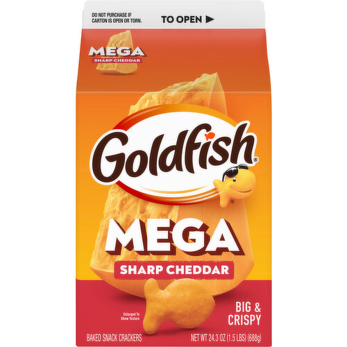 Goldfish Sharp Cheddar Mega Baked Snack Crackers