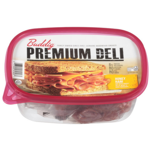Buddig Ham, Honey, Premium Deli