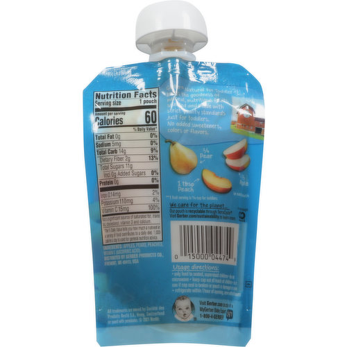 Gerber Apple Pear Peach, Toddler (12+ Months)