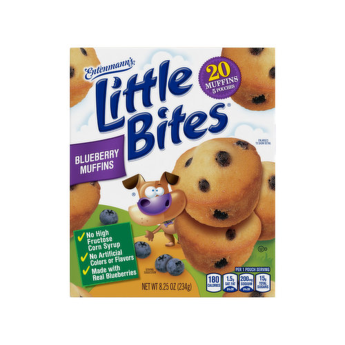 Entenmann's Entenmann's Little Bites Blueberry Mini Muffins, 5 pouches, 8.25 oz