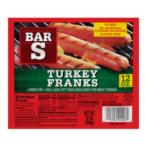 Bar S Turkey Franks