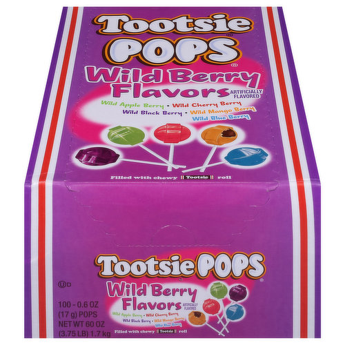 Tootsie Pops Lollipop, Wild Berry Flavors