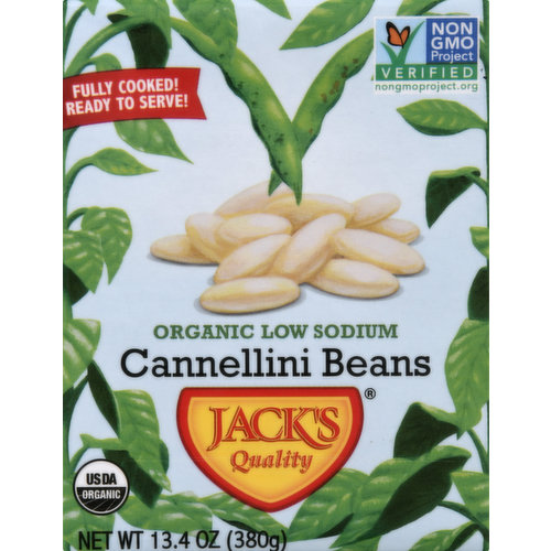 Jacks Quality Cannellini Beans, Organic, Low Sodium