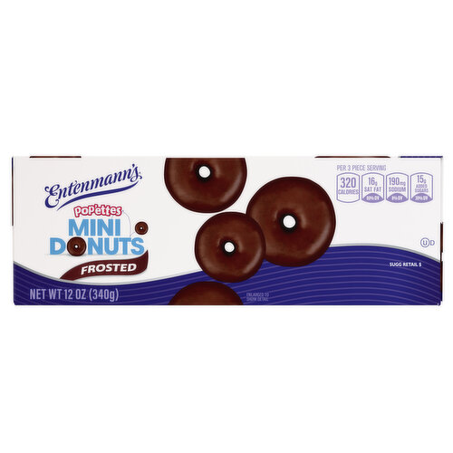 Entenmann's Frosted Chocolate Mini Mini Donuts, 12 oz
