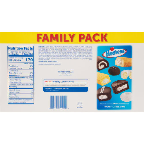 Hostess Cupcakes, Frosted Chocolate, Family Pack