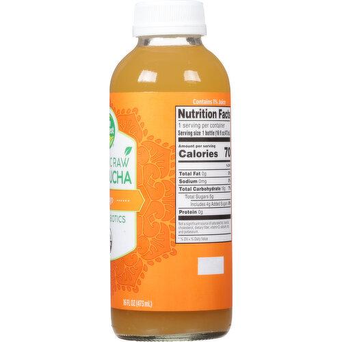 Sun Harvest Kombucha, Organic Raw, Mango