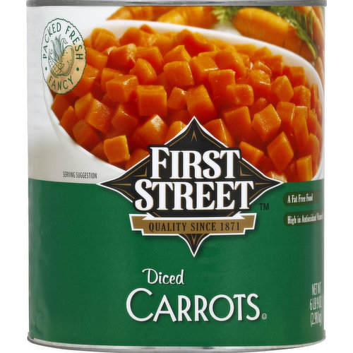 First Street Carrots, Diced