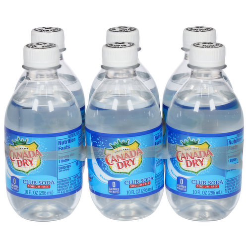 Canada Dry Club Soda, 6-Pack