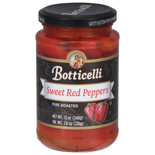 Botticelli Sweet Red Peppers, Fire Roasted