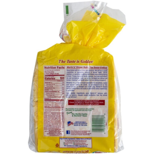 Martin's Rolls, Potato, Sweet Dinner