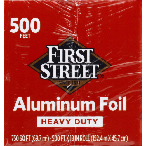 First Street Aluminum Foil, Heavy Duty, 500 Feet