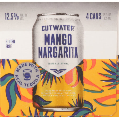 Cutwater Margarita, Mango, 4 Pack