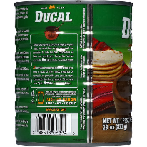 Ducal Black Beans, Refried