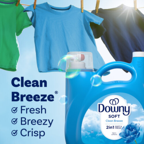 Downy Fabric Softener Liquid, Clean Breeze Scent, 140 fl oz