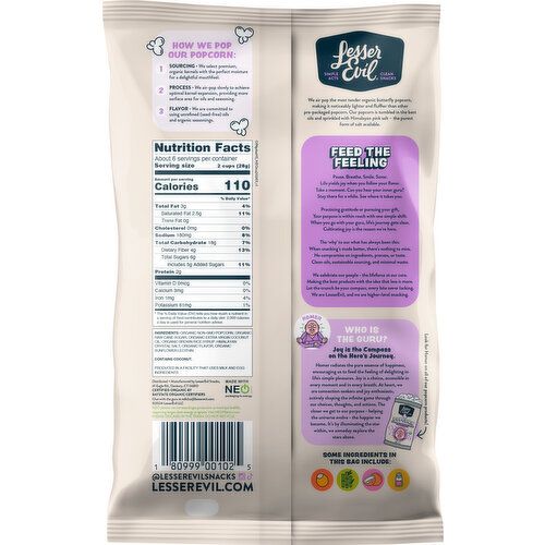 LesserEvil Himalayan Sweetness Popcorn