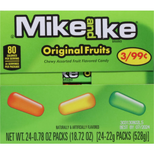 Mike and Ike Candy, Original Fruits