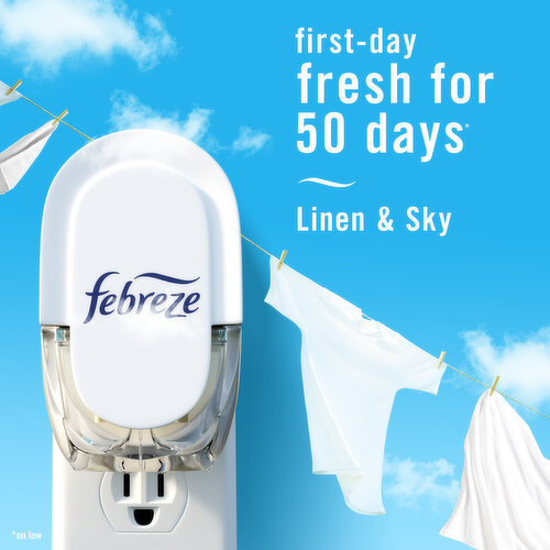 Febreze Plug In Air Freshener Scented Oil Refill Linen & Sky