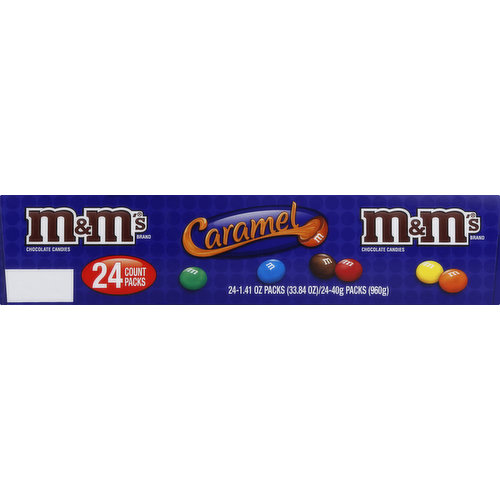M&M'S Chocolate Candies, Caramel, 24 Packs