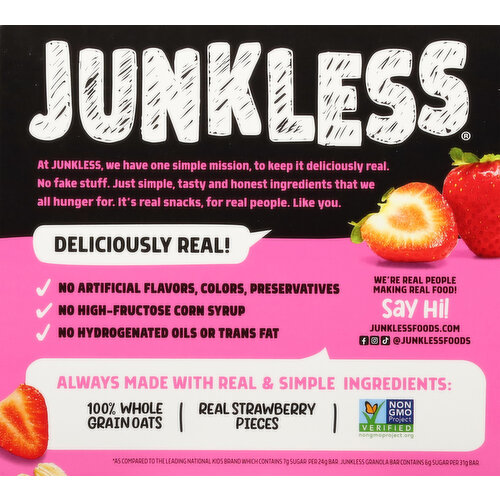 Junkless Chewy Strawberry Granola Bars