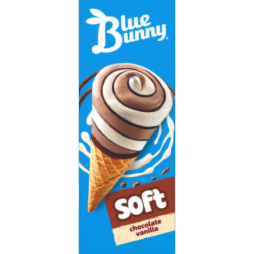 Blue Bunny Soft Chocolate Vanilla Frozen Dairy Dessert