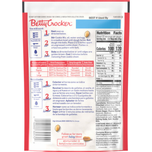 Betty Crocker Peanut Butter Cookie Mix