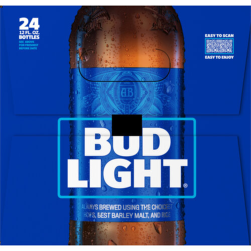 Bud Light Beer, 24 Pack Beer, 12 FL OZ Bottles, 4.2% ABV