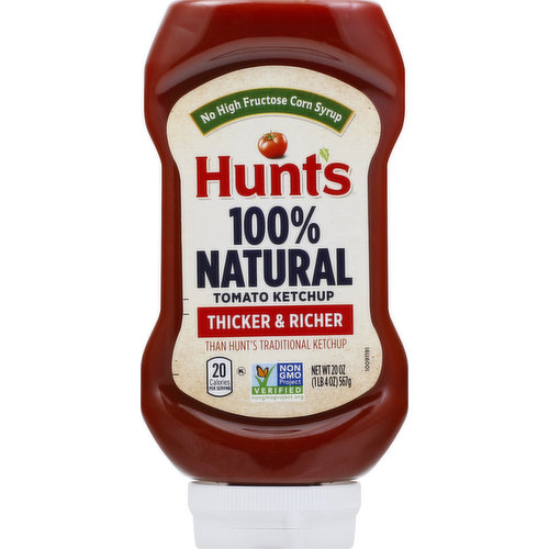 HUNTS Tomato Ketchup, 100% Natural, Thicker & Richer