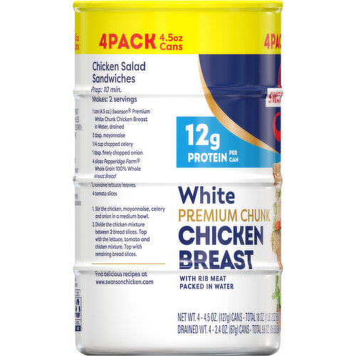 Swanson Premium White Chicken 4pk