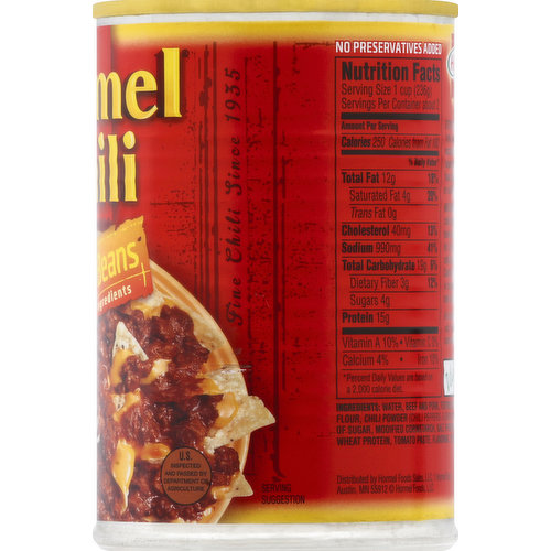 Hormel Chili, No Beans, Hot
