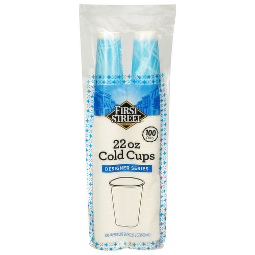 First Street Cold Cups, Designer Series, 22 Ounce